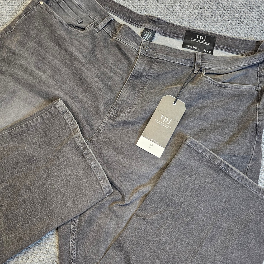 TPJ The Perfect Jean‎ NYC Thick Thicc Jeans Mens Size 46x30 Straight Leg Denim